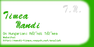 timea mandi business card